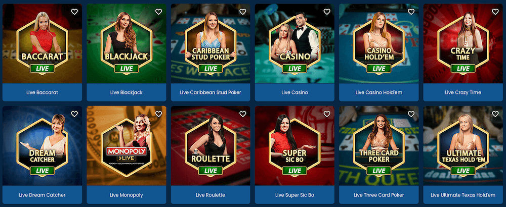 Cosmo Casino Live Dealer Section